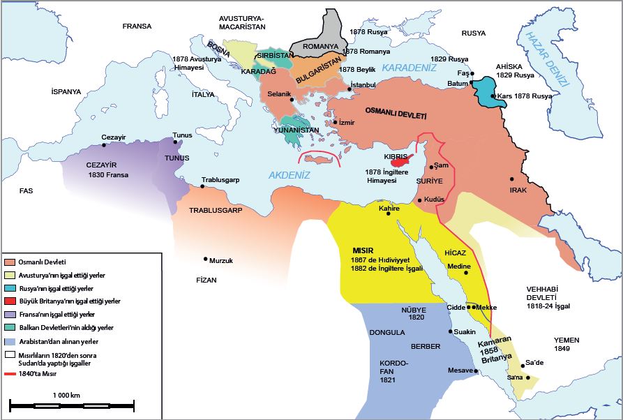 XIX. yüzyılda Osmanlı Devleti ve Avrupa siyasi haritası