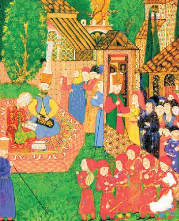 Çocukların devşirilmesini tasvir eden minyatür